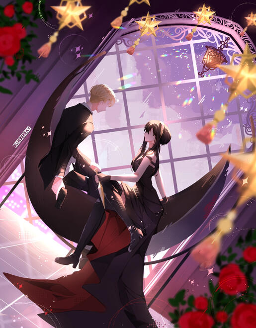Rose Night Illust